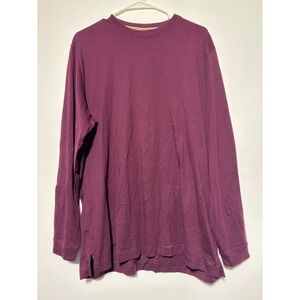 Left Coast Tee Mens XL Maroon Long Sleeve Pima Cotton Shirt